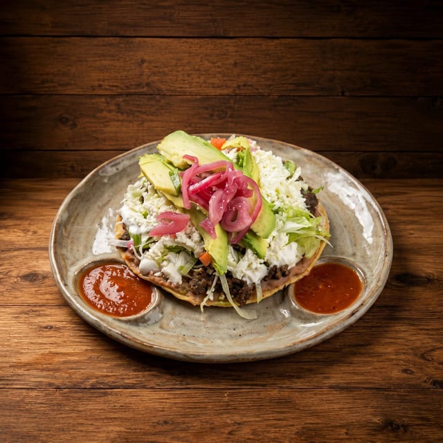 Carne Asada / Grilled Steak Tostada.