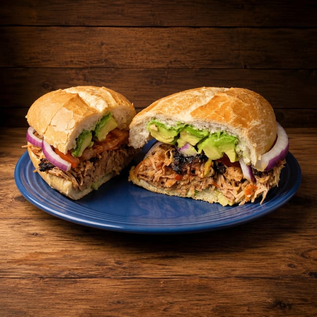 Al Pastor / Marinated Pork Tortas.