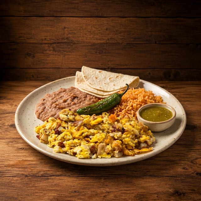 Huevos con Papa / Potatoes & Eggs Plate.