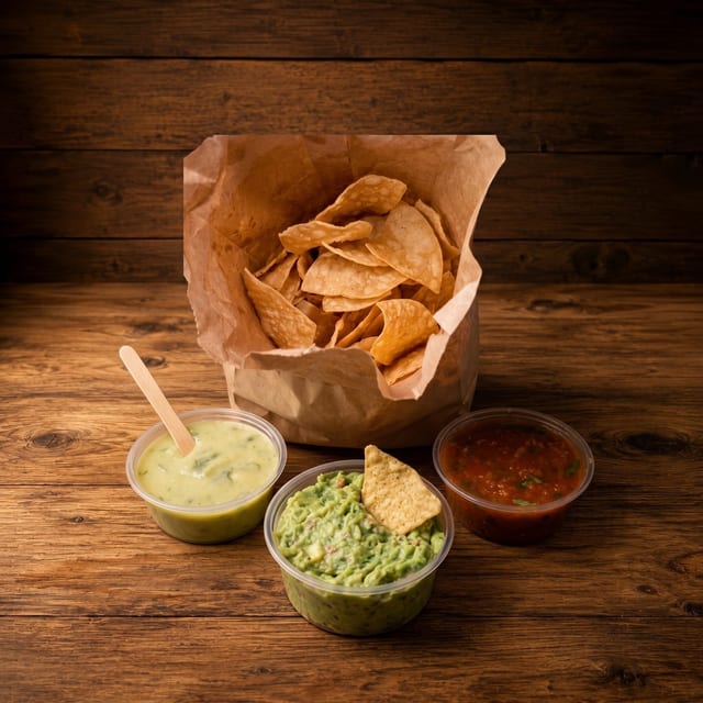 Chips with Salsa & Guacamole.