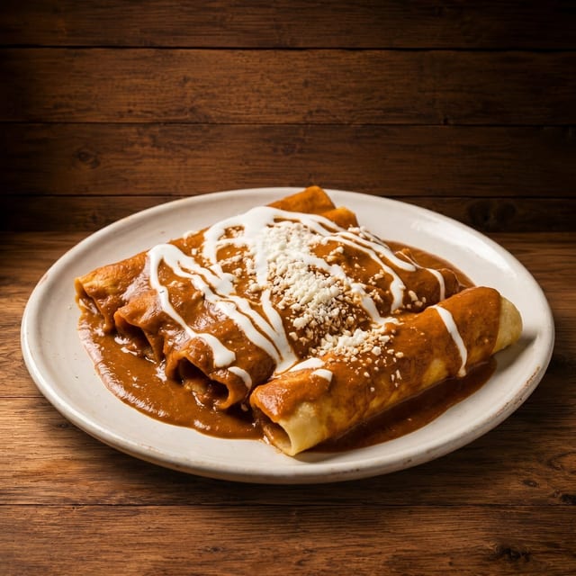 Enchiladas with Salsa.
